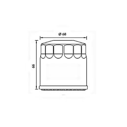 FILTRO DE ACEITE UFI PIAGGIO PORTER 1000 1992-1998
