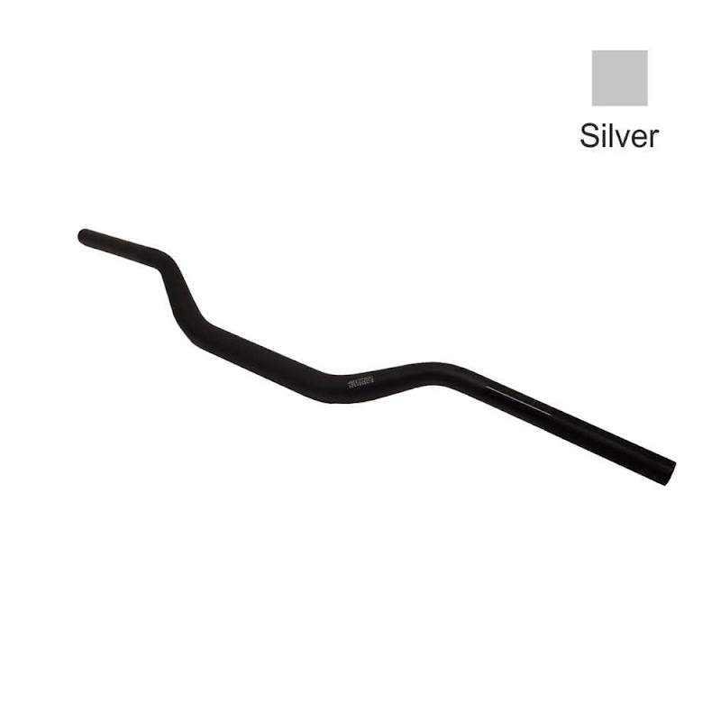 GUIDON CROSS OVERSIZE - COULEUR ARGENT - AVEC DIAMÈTRE 28-6 MM ET BCR ÉLEVÉ DE 60 MM    