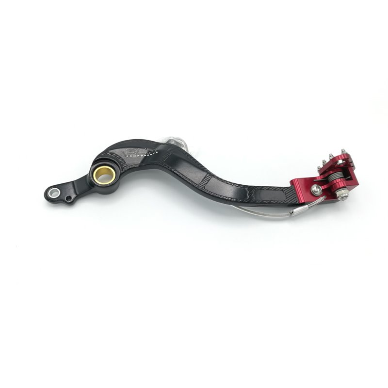BRAKE PEDAL BLACK - RED BCR HONDA CRF 250 X 250 2004-2015