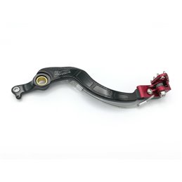 BRAKE PEDAL BLACK - RED BCR HONDA CRF 450 X 450 2005-2015