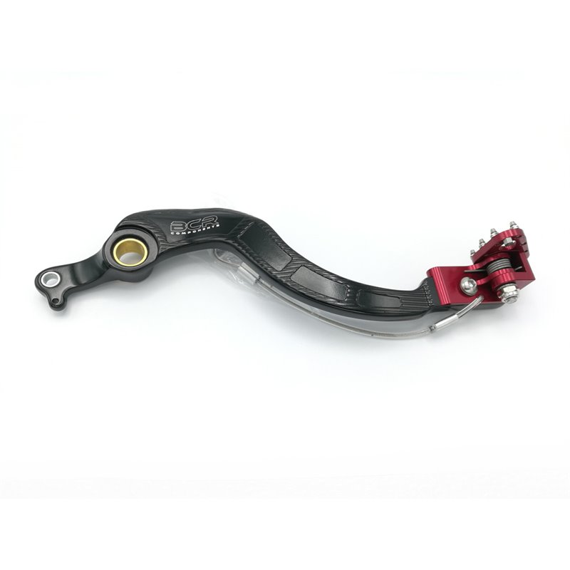 BRAKE PEDAL BLACK - RED BCR HONDA CRF 450 X 450 2005-2015