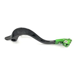 BRAKE PEDAL BLACK - GREEN BCR KAWASAKI KX F 450 2013-2016