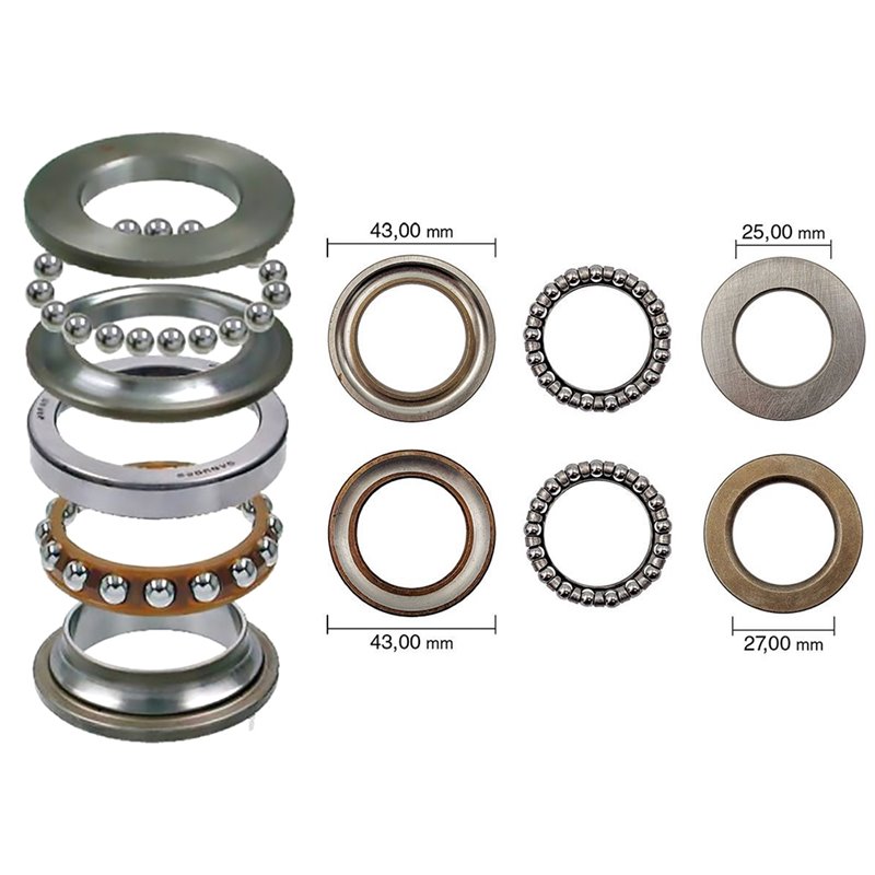 SERIE CUSCINETTI STERZO COMPLETA MBK XN DOODO 150 2001-2002