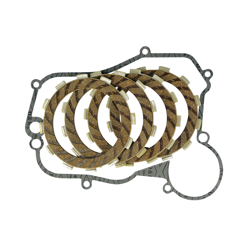 SET OF DRIVE CLUTCH DISCS WITH BCR CRANKCASE GASKET APRILIA RS 50 2006-2010 SET OF DRIVE CLUTCH DISCS WITH BCR CRANKCASE GASKET APRILIA RS 50 2006-2010