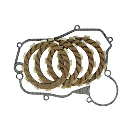 SET OF DRIVE CLUTCH DISCS WITH BCR CRANKCASE GASKET DERBI GPR NUDE & GPR NUDE TUNING 50 2006-2008