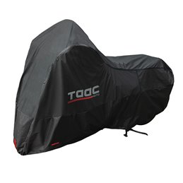 FUNDA PARA MOTOCICLETA EN TEJIDO DE POLIÉSTER ELÁSTICO - MEMBRANA DE PU IMPERMEABLE 5K - INSERTOS RESISTENTES AL CALOR TAAC MOTO