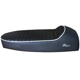 SILLÍN DEPORTIVO CON BORDE BLANCO Y LOGO AZUL VESPA PX 125