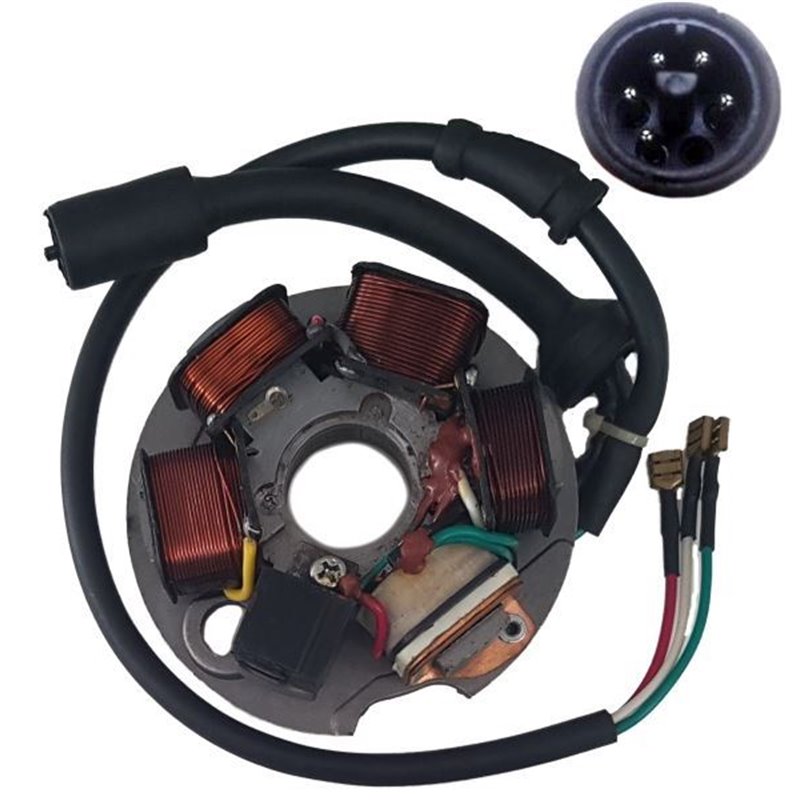 ESTATOR CON 5 BOBINAS Y 8 CABLES PIAGGIO APE C8000 50 2009-2017 ESTATOR CON 5 BOBINAS Y 8 CABLES PIAGGIO APE C8000 50 2009-2017