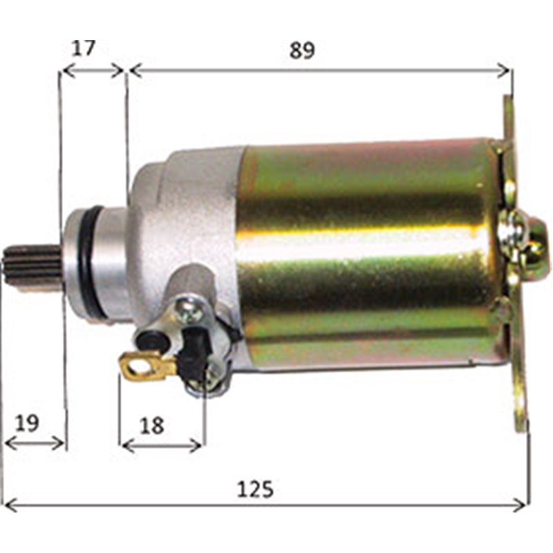 STARTER MOTOR GARELLI XO' 125 2009-2012