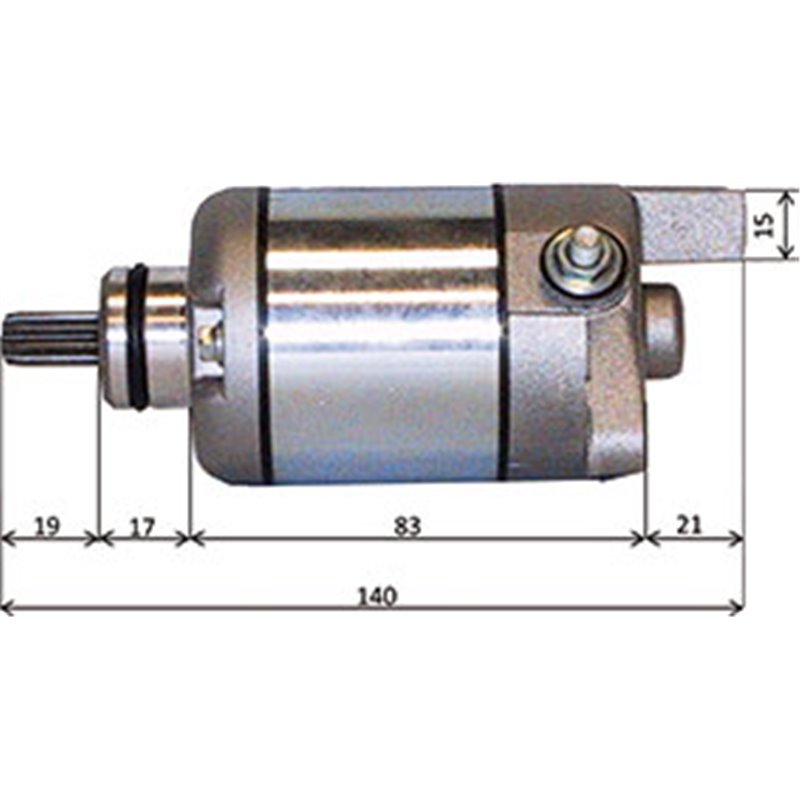 MOTOR DE ARRANQUE PIAGGIO SUPER HEXAGON 125 GTX 12" 2001-2002