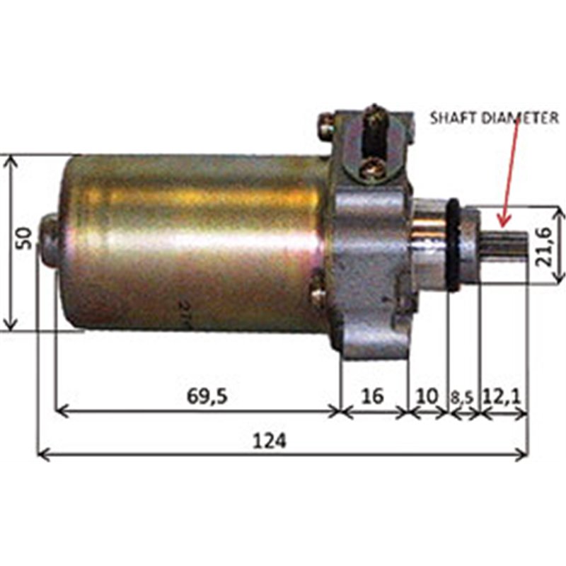 STARTER MOTOR PIAGGIO FLY 100 4T 2006-2007